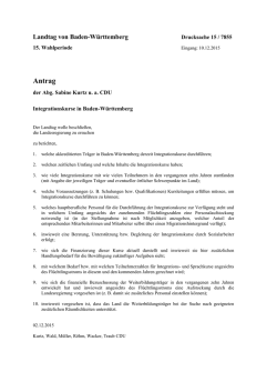 Integrationskurse in Baden-W&uuml;rttemberg