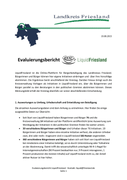 Ich m&ouml;chte den neuesten Evaluierungsbericht