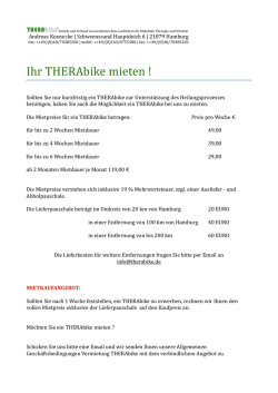 Ihr THERAbike mieten !