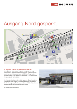 Ausgang Nord gesperrt.