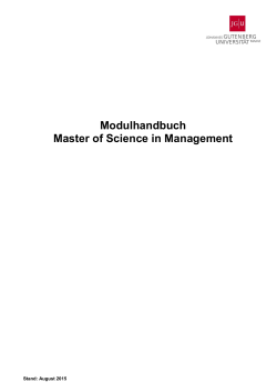 Modulhandbuch Master Management_Stand August 2015