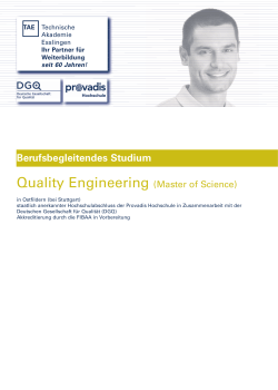 Quality Engineering (Master of Science)