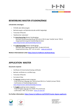bewerbung master-studiengänge application master