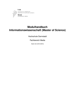 Modulhandbuch Informationswissenschaft (Master