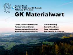Info GK Materialwart - Amt für Militär und Zivilschutz