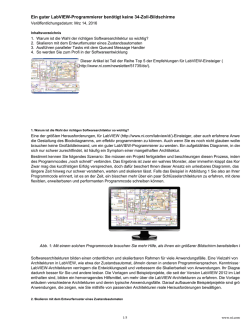Ein guter LabVIEW-Programmierer ben&ouml;tigt keine 34-Zoll