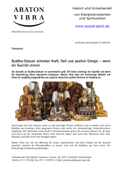 Buddha-Statuen schenken Kraft, Halt und positive Energie