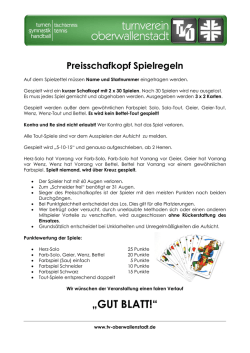 Preisschaftkopf Regeln