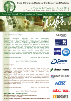International Postgraduate Summer School in Dentistry