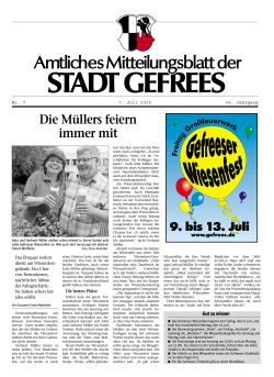 Amtliches Mitteilungsblatt Juli 2015