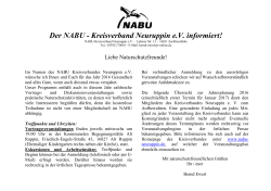 Der NABU - Kreisverband Neuruppin e.V. informiert!