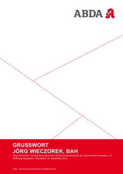 Jörg Wieczorek, Vorstandsvorsitzender des