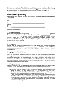 Durchf&uuml;hrung privat organisierter Betreuung von
