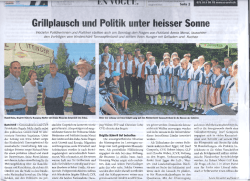 Grillplausch und Politik unter heisser Sonne