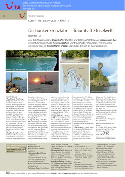 TUI Katalog - Urlaub buchen ? Diese kleine Kreuzfahrt in Thailand