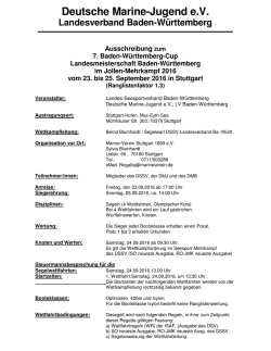 JMK Baden-W&uuml;rttemberg-Cup Stuttgart - marine-regatta