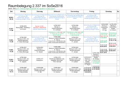 Raumbelegung 2.337 im SoSe2016 - Seminar für Mathematik und