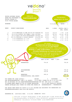 Ideal als Zweit-Gro&szlig;h&auml;ndler Transparent, ohne Wenn & Aber!