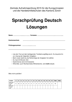 Deutsch Sprachpüfung Lösungen