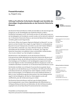 Pressemitteilung als PDF - Stiftung Preußischer Kulturbesitz