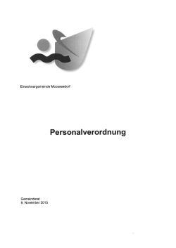Personalverordnung - Einwohnergemeinde Moosseedorf