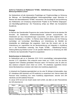 Ideenwettbewerb "STABIL"