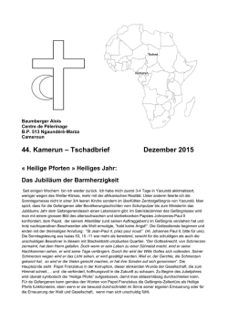 44. Kamerun – Tschadbrief Dezember 2015