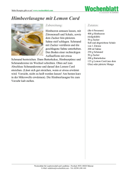 Himbeerlasagne mit Lemon Curd