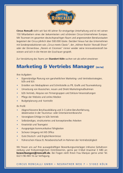 Marketing & Vertriebs Manager (m/w)