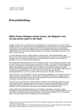 Motor Presse Stuttgart startet Central, das Magazin rund um das