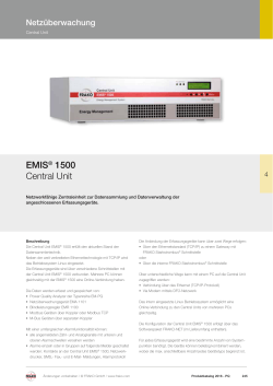 EMIS® 1500 Central Unit