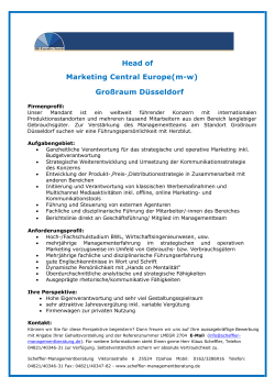 Head of Marketing Central Europe(mw)