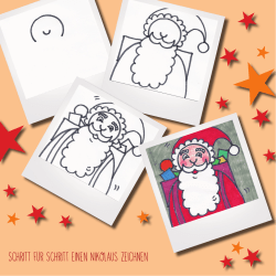 Schritt f&uuml;r Schritt einen Nikolaus zeichnen