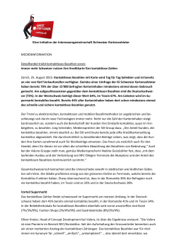 Immer mehr Schweizer nutzen kontaktloses Bezahlen