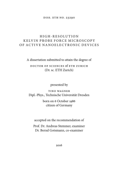 High-resolution Kelvin probe force microscopy of - ETH E