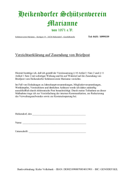 Heikendorfer Sch&uuml;tzenverein Marianne