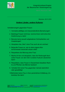 Andere Länder, andere Kulturen - Integrationsbeauftragter der