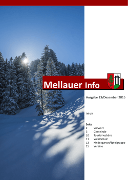 Mellauer Info - Gemeinde Mellau