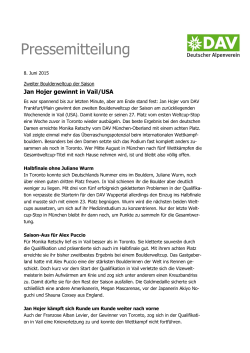 Pressemitteilung - Deutscher Alpenverein