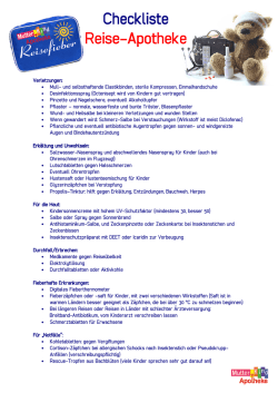 Checkliste heckliste heckliste Reise-Apotheke - Mutterkind