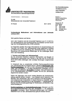 Jahresabschluss 2015 - Universit&auml;t Paderborn
