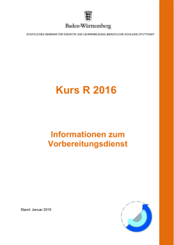 Informationsbrosch&uuml;re zum Vorbereitungsdienst