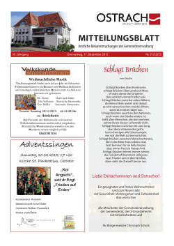 Mitteilungsblatt Woche 51 - bei der Gemeinde Ostrach