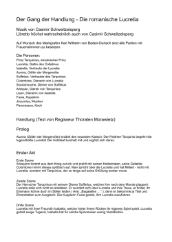 Handlung Die romanische Lucretia - Karlsruher