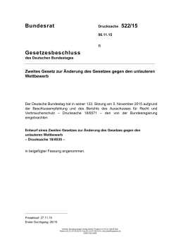 BR-Drucksache 522/15 - DIP des Bundestages