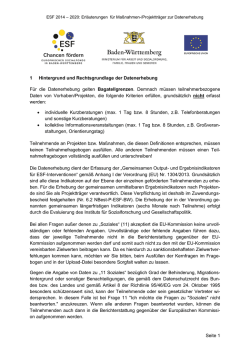 Informationen f&uuml;r Tr&auml;ger zur Datenerhebung SM (Stand: 05.11