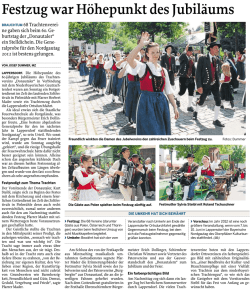 Festzug war H&ouml;hepunkt des Jubil&auml;ums