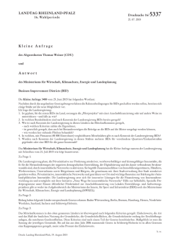 Business Improvement Districts (BID) - Landtag Rheinland