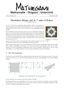 Modulare Ringe mit 8, 7 oder 6 Ecken