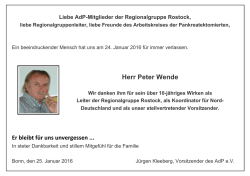 Herr Peter Wende